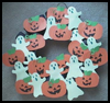 Ghostly
  Halloween Wreath  : Making Ghosts with Arts and Crafts Activities