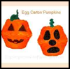 Egg
  Carton Pumpkins   : Halloween Jack o' Lantern Crafts Ideas for Children