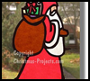 Stained

  Glass Paper Window Decoration   : Santa Clause Crafts for Christmas