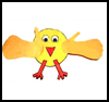 Handprint Chick Paper Craft : Bird Crafts Activities for Kids