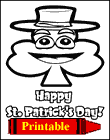 Shamrock St. Patrick's Day Printable Coloring Pages for Kids!