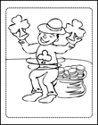 Leprechaun and Shamrock St. Patrick's Day Printable Coloring Pages for Kids!