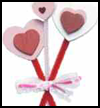Heart Bouquet Tied with Ribbons Crafts Idea