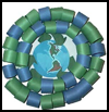 Earth Day Wreath : Globe Geography Crafts Projects for Children 