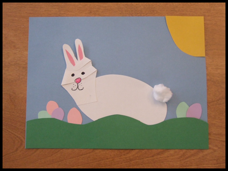 Easter Bunny Handprint Craft Project for Kids