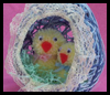 String Easter Egg and Baby Chicks Craft for Kids