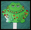 Froggy Plant Stake Arts and Crafts Activity for Children 