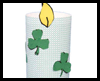 Shamrock Candle Craft for St. Patrick's Day 