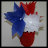 Fourth of July Tissue Paper Flowers and Juice Jar Vase