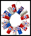 USA Patriotic Wreath 4th of July Craft 