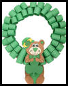 Bear St. Patrick's Day Wreath Craft for Kids 