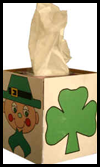 Easy Saint Patrick's Day Kleenex Box Cover Craft for Children 