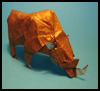 Folding Origami Woolly
  Rhino