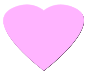 Pink valentine's day heart card