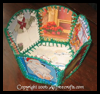 Recycled Christmas Cards Basket