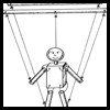 Marionette Puppet Craft Toy for Kids