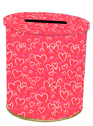 Valentine's Day Coffee Can Heart Card Mailbox Craft