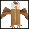 Paper
  Bag Bald Eagle Craft   : Veteran's Day Crafts Activities for Children