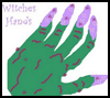 Halloween Witch Hands - a Hand Print Craft for Children