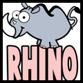 How to Draw Cartoon Rhinos