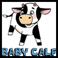 How to Draw Baby Cow Calf