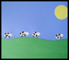 Cows in the Field Arts and Crafts Picture Creation Idea 