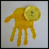 Hand Print Lion Arts and Crafts Activity for Preschoolers
