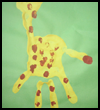 Giraffe Handprint Painting Keepsake Craft for Preschoolers