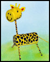 Foam Marshmallow Giraffe Craft Idea for Kids