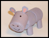 Foam Marshmallow Hippo Craft for Kids