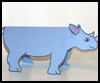 Folded Paper Rhinoceros Craft for Kids 