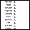 Put
  10 Thanksgiving Words in Alphabetical Order - Worksheet