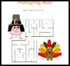Thanksgiving
  Mazes  : Free Thanksgiving Printable Worksheets