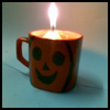 Make Halloween Jack-o-Lantern Candle Holder With an Old Teacup – Craft for Kids