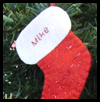 Pattern
  and Directions to Sew a Felt Christmas Stocking Ornament