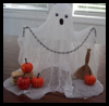 Cheesecloth
  Ghosts  : Water Bottle Crafts