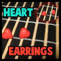 How to Make Pretty Earrings or Ear studs Hearts for Valentines Day