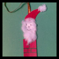 Making Popsicle Stick Santa Clause Christmas Tree Ornaments Craft for Kids