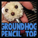 Making a Groundhog Pencil Topper Craft for Groundhogs Day 