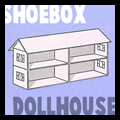 doll house craft from recycled shoe boxes