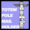 Totem Pole Mail Holder with Old Rubber Hoses