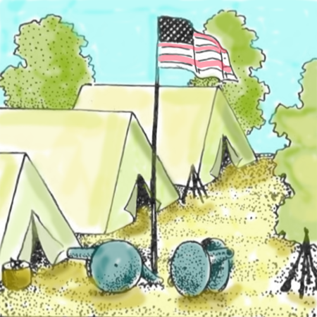 George Washington's Camp Paper Folding Crafts Model Craft for Kids to Make  for President's Day - Kids Crafts & Activities - Kids Crafts & Activities