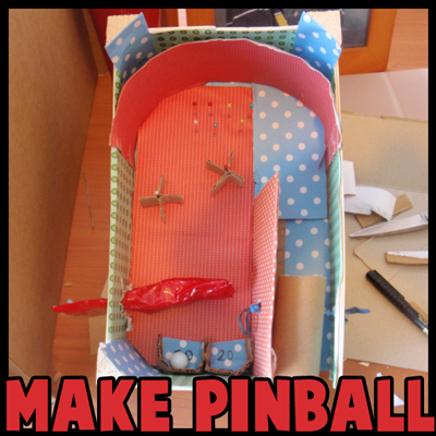 Kids Craft Ideas Recycled Materials on Simple Pinball Machine With Recycled Materials Crafts Project For Kids