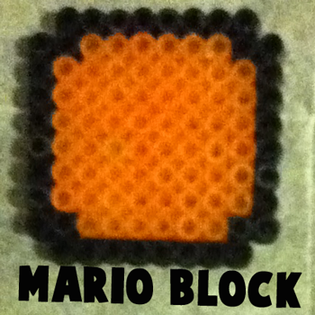 Lucky block minecraft/Mario  Perler beads, Hama beads, Minecraft