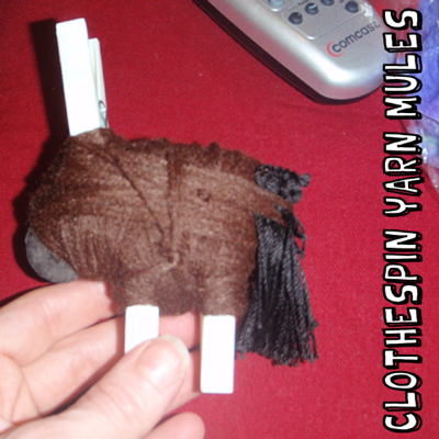 Craft Ideas Yarn on Yarn Clothespin Donkeys For A Nativity Scene    Animal Crafts Ideas