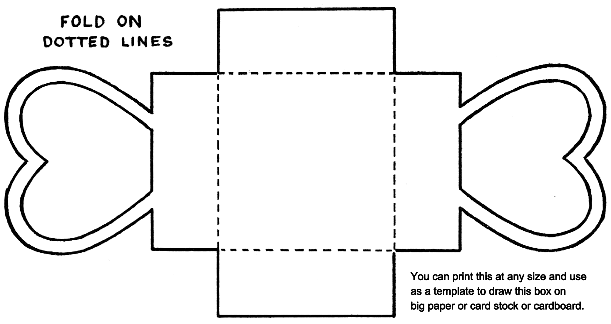 boxes Valentine Template Picture To paper Trace template Box Paper  craft