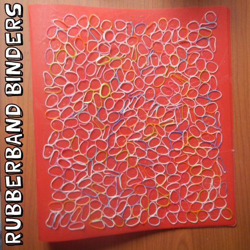 How To Make Rubberband Decorated Binders Kids Crafts