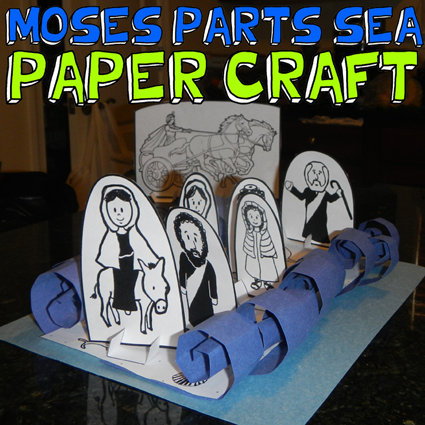 1st pic moses parts red sea paper craft for passover