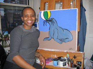 Donated Painted Murals on Hospital Ceiling Tiles