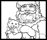 Homeschooled-kids.com : Santa Coloring Pages and Printables